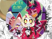 Значок Готель Газбін Чарлі Люцифер Аластор Hazbin Hotel 003975