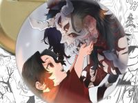 значок Кокушибо и Ёриичи Клинок, рассекающий демонов  Demon Slayer 004026 