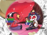 Значок Столас и Блиц Адский Босс Helluva Boss 004031