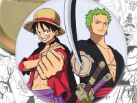 Круглий Значок Зоро та Луффі One Piece 004038