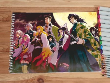 Альбом Клинок , що розтинає демонів Demon Slayer Стовпи №0003