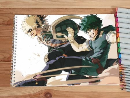 Альбом Моя геройська академія Boku no Hero Academia №0010 Мідорія та Бакуго 