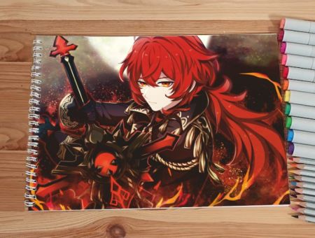 Альбом Геншин Імпакт Genshin Impact №0018 Ділюк