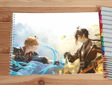 Альбом Геншин Імпакт Genshin Impact №0023 Чжун Лі VS Тарталья 