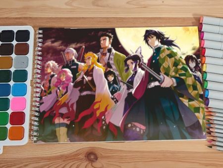 Альбом Клинок , що розтинає демонів Demon Slayer Стовпи №0003