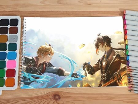 Альбом Геншин Імпакт Genshin Impact №0023 Чжун Лі VS Тарталья 