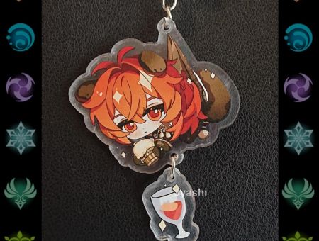 Брелок Геншин Імпакт Genshin Impact Ділюк БРФ-0014-41 фігурка , акриловий 