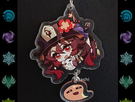 Брелок Геншин Імпакт Genshin Impact Ху Тао БРФ-0014-44 фігурка , акриловий 