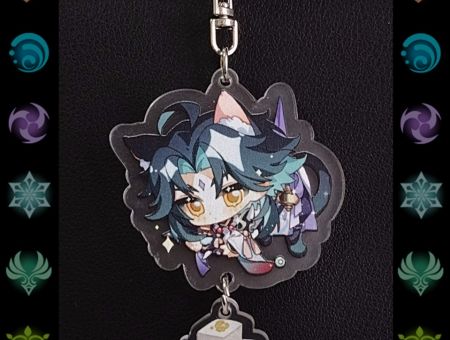 Брелок Геншин Імпакт Genshin Impact Сяо БРФ-0014-05 фігурка , акриловий 