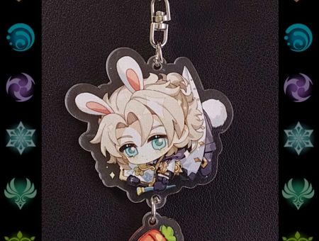 Брелок Геншин Імпакт Genshin Impact Альбедо БРФ-0014-06 фігурка , акриловий 