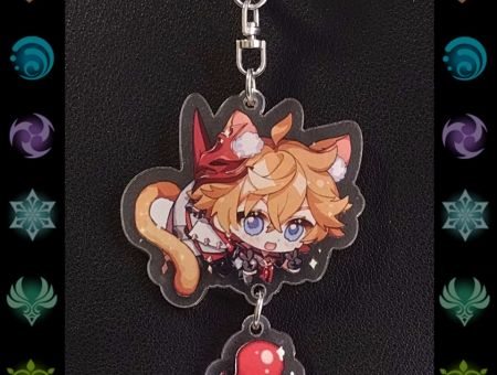 Брелок Геншин Імпакт Genshin Impact Тарталья БРФ-0014-07 фігурка , акриловий 