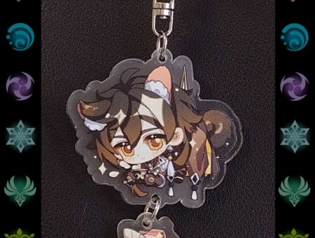 Брелок Геншин Імпакт Genshin Impact Чжун Лі БРФ-0014-08 фігурка , акриловий 