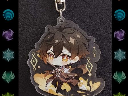 Брелок Геншин Імпакт Genshin Impact Чжун Лі БРФ-0014-13 фігурка , акриловий 