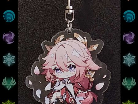 Брелок Геншин Імпакт Genshin Impact Яе Міко БРФ-0014-15 фігурка , акриловий 