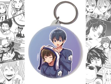 Брелок Ісагі та Бачіра Синя в'язниця Blue Lock BR-58-003045 Круглий