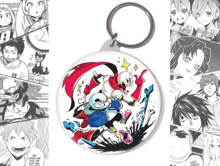 Брелок Санс та Папірус Андертейл Undertale BR-58-003089 Круглий