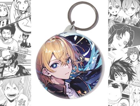 Брелок Аквамарин Звёздное дитя Oshi no Ko BR-58-003560 круглый 