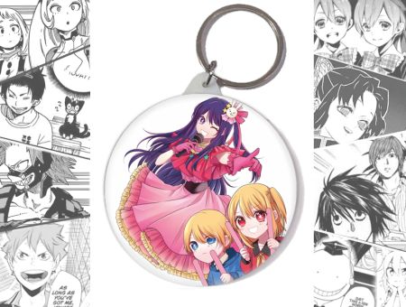 Брелок Ай Хошино с близнецами Звёздное дитя Oshi no Ko BR-58-003563 круглый 