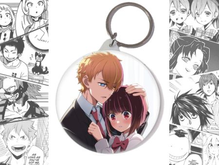 Брелок Аквамарин и Арима Кана Звёздное дитя Oshi no Ko BR-58-003565 круглый 