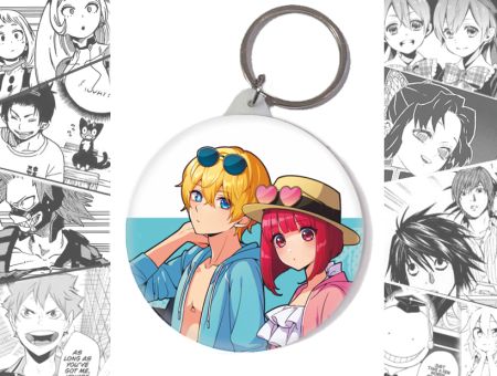 Брелок Аквамарин и Арима Кана Звёздное дитя Oshi no Ko BR-58-003566 круглый 