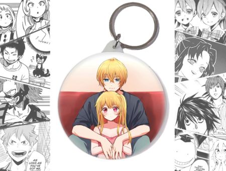 Брелок Аквамарин и Руби  Звёздное дитя Oshi no Ko BR-58-003568 круглый 