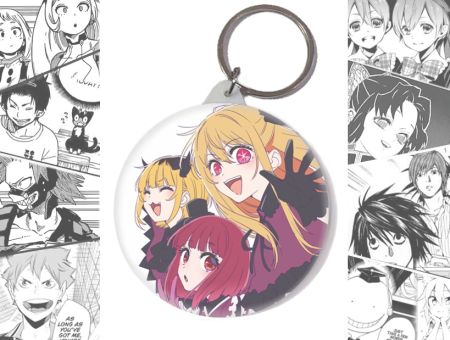Брелок Мем-Чо, Руби и Кана Звёздное дитя Oshi no Ko BR-58-003576 круглый 