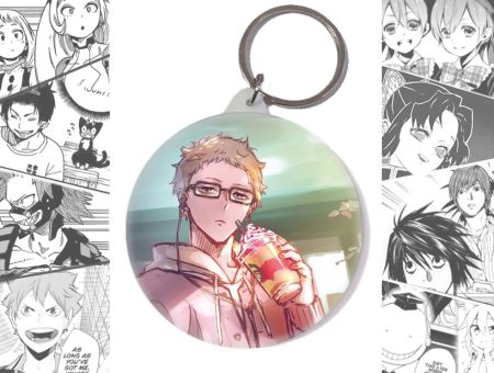 Круглий Брелок Цукішіма Волейбол Haikyuu!! BR-58-003785