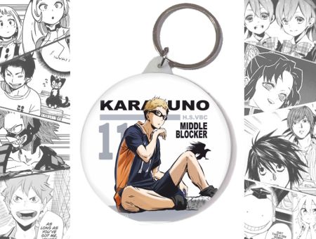 Круглий Брелок Цукішіма Волейбол Haikyuu!! BR-58-003786