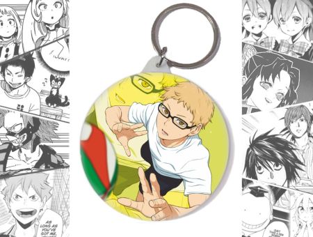 Круглий Брелок Цукішіма Волейбол Haikyuu!! BR-58-003787
