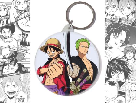 Круглый Брелок аниме Зорои Луффи One Piece BR-004038