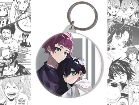 Брелок Ітоші Рін та Сае Синя в'язниця Blue Lock BR-58-004174 Круглий