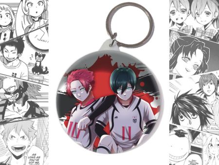 Брелок Ітоші Рін та Сае Синя в'язниця Blue Lock BR-58-004176 Круглий