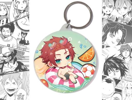 Брелок Ітоші Рін та Сае Синя в'язниця Blue Lock BR-58-004177 Круглий