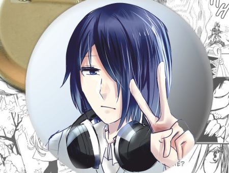 круглый значок Ю Исигами Kaguya-sama: Love Is War 002703 