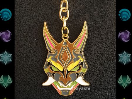 Брелок Маска Сяо Геншин Імпакт Genshin Impact, фігурка металева