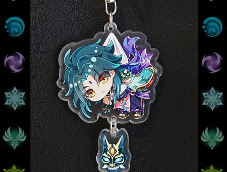 Брелок Геншин Імпакт Genshin Impact Сяо БРФ-0014-17 фігурка , акриловий 