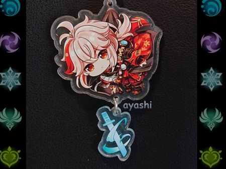 Брелок Геншин Імпакт Genshin Impact Кадзуха БРФ-0014-19 фігурка , акриловий 