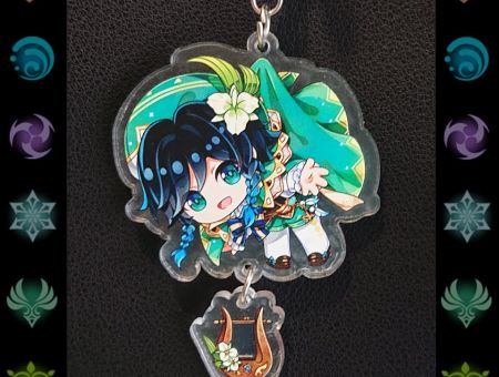 Брелок Геншин Імпакт Genshin Impact Венті БРФ-0014-27 фігурка , акриловий 