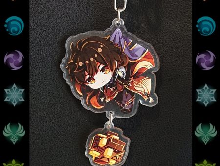 Брелок Геншин Імпакт Genshin Impact Чжун Лі БРФ-0014-28 фігурка , акриловий 