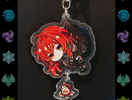 Брелок Геншин Імпакт Genshin Impact Ділюк БРФ-0014-30 фігурка , акриловий 