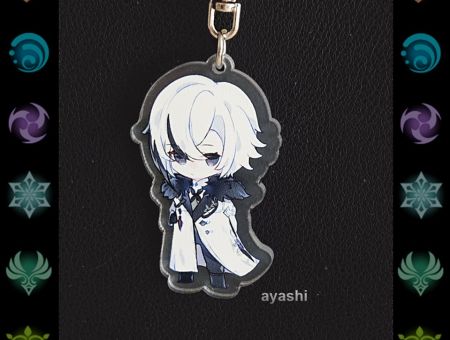 Брелок Геншин Імпакт Genshin Impact Арлекіно БРФ-0014-75 фігурка , акриловий 