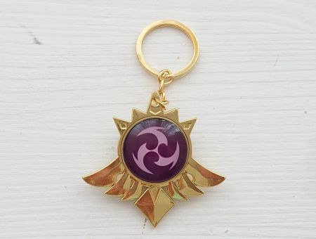 Брелок Око бога Електро Мондштадт Імпакт Genshin Impact, що світиться, двосторонній