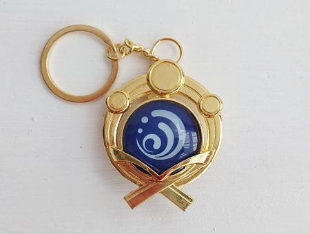 Брелок Око бога ГІДРО Інадзума Імпакт Genshin Impact, що світиться, двосторонній