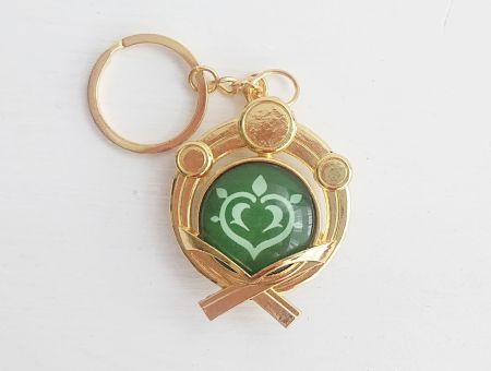 Брелок Око бога ДЕНДРО Інадзума Імпакт Genshin Impact, що світиться, двосторонній