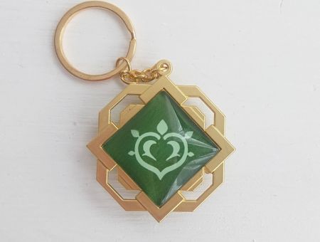 Брелок Око бога ДЕНДРО Лі Юе Геншин Імпакт Genshin Impact, що світиться, двосторонній