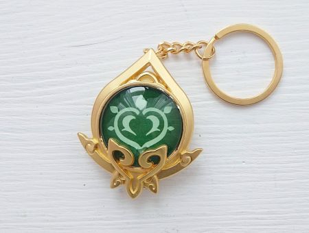 Брелок Око бога Дендро Сумеру Імпакт Genshin Impact, що світиться, двосторонній