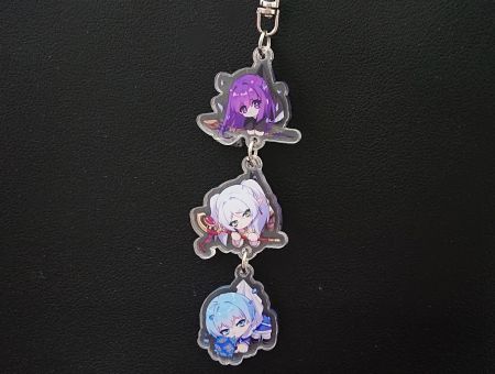 Брелок Frieren Фрірен, Ферн, Гіммель 3в1 БРФ-0007-02 фігурка , акриловий 