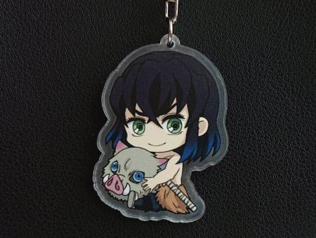 Брелок Demon Slayer Іноске що сидить без маски БРФ-0013-19 акриловий фігурка 