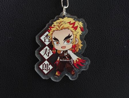 Брелок Demon Slayer Ренгоку з написом БРФ-0013-30 акриловий фігурка 