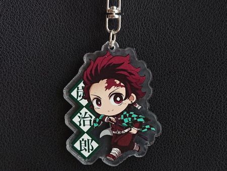 Брелок Demon Slayer Танджиро з написом БРФ-0013-35 акриловий фігурка 